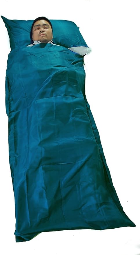 Marycrafts 100% Pure Mulberry Silk Single Sleeping Bag Liner Travel Sheet 83x33