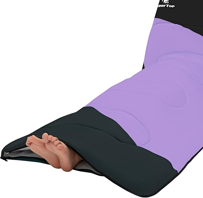 GEERTOP Backpacking Sleeping Bag for Camping Lightweight Sleeping Bags for Adults Kids Summer Warm Cold Weather Hiking Travel