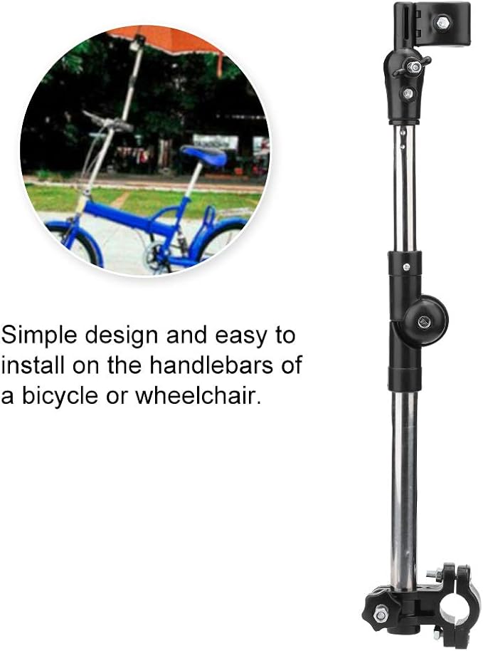 TARSHYRY Elderly Mobility Scooter Umbrella HolderUniversal Umbrella Mount Holder Adjustable Stretch Umbrella Stand for Mobility ScooterStrollerWheelchairBeach Chair