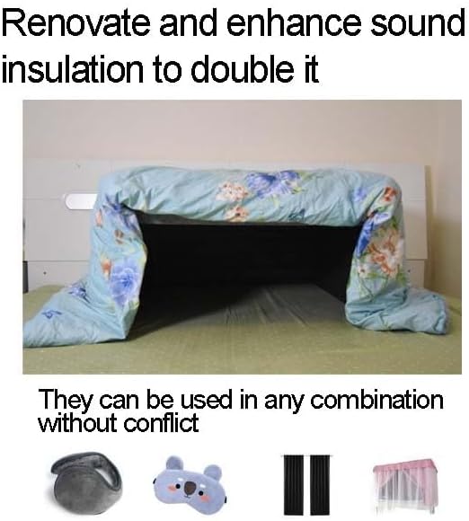 Foldable Soundproof Sleep Tent with Built-in Bluetooth Speakers Privacy Pod with Foam &amp White Noise Audio for Bedroom Office Meditation