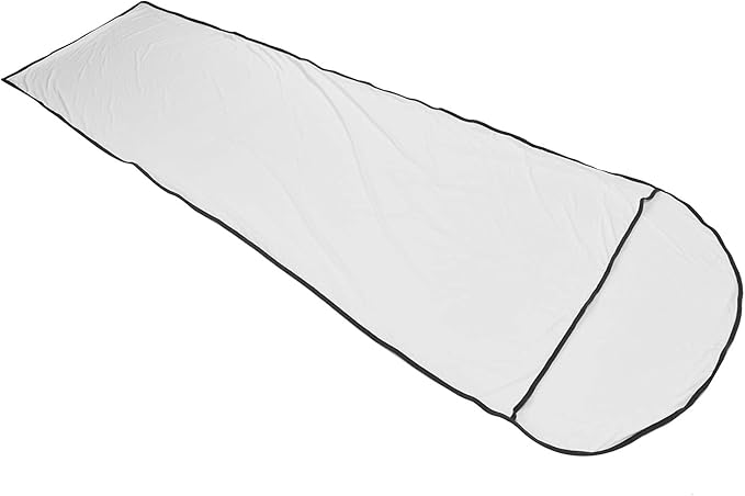 Ultralight Multifunctional Sleeping Bag Liner Elastic and Breathable for Camping Hiking Backpacking with Storage Bag Skin Friendly Polyester Fabric Unfolded Size 78.7x31.5in (White)