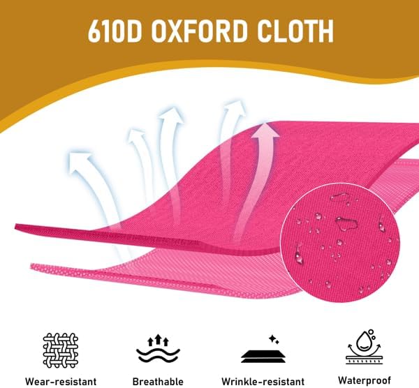 Portable Folding Camping Cot Heavy Duty Sleeping Bed with Carrying Bag 610D Oxford Cloth &amp Lightweight Aluminum Frame 275lbs Load Outdoor Cot for Adults Travel Hiking Office (Pink 1 Pack)