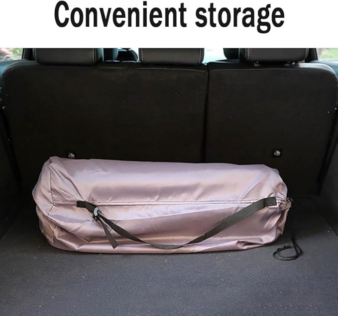 Inflatable Car Air Mattress Back Seat Bed for Ford Bronco Sport (CX430) 2021 2022 2023 2024 2025 2026 Portable Thickened Travel Camping Air Mattress Blow Up BedBeige-Bring Pillow
