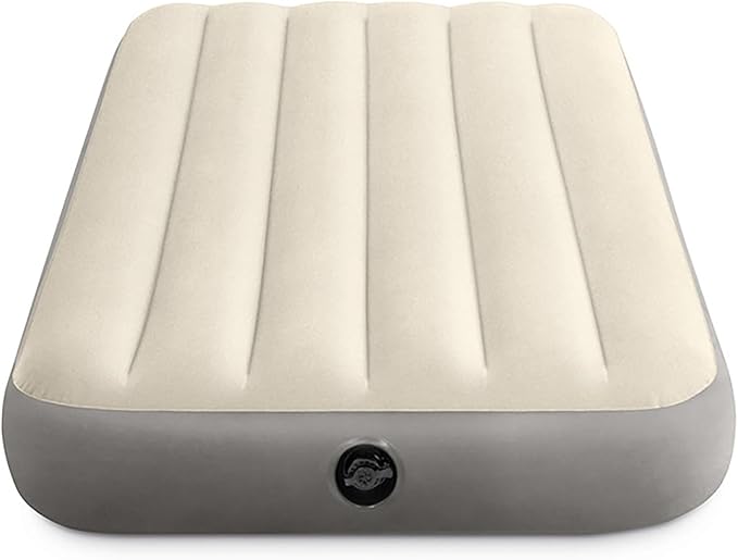Intex 64101E Dura-Beam Standard Single-High Air Mattress: Fiber-Tech – Twin Size – 10in Bed Height-– 300lb Weight Capacity-– Pump Sold Separately(Pack of 4)