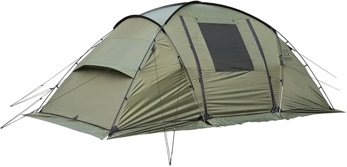 S'More Glamping Tent with Porch 2/3/4/5/6 Person Durable Weatherproof Camping Tent Large Family Tent with Room Divider Easy Setup Tent with Screen Room