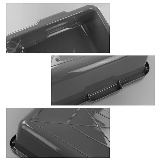 4-Pack 22 L Plastic Utility Bus Tub Commercial Wash Tub Bus Box Gray