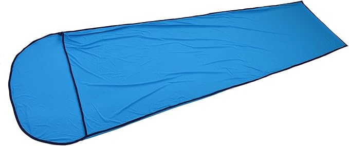 Ultralight Multifunctional Sleeping Bag Liner Elastic and Breathable for Camping Hiking Backpacking with Storage Bag Skin Friendly Polyester Fabric Unfolded Size 78.7x31.5in (Blue)