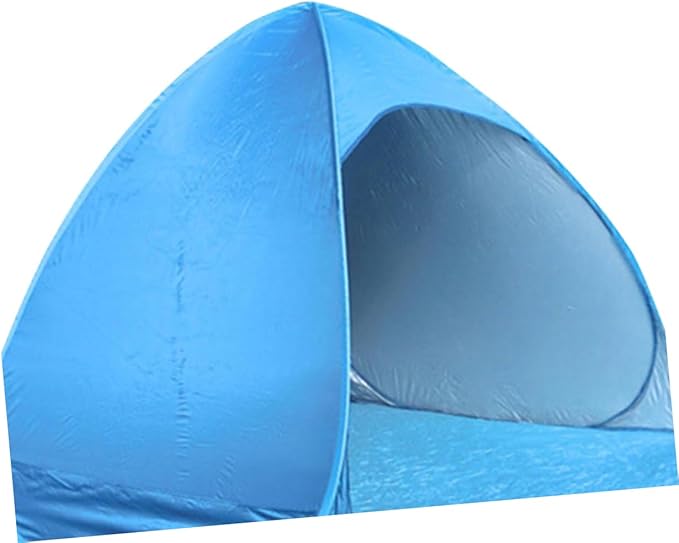 Yardwe 1Pc Automatic Pop Up Beach Tent Lightweight Sunshade for Outdoor Activities Easy Second Setup Portable Camping Tent for Beach Parties UV Protection Blue