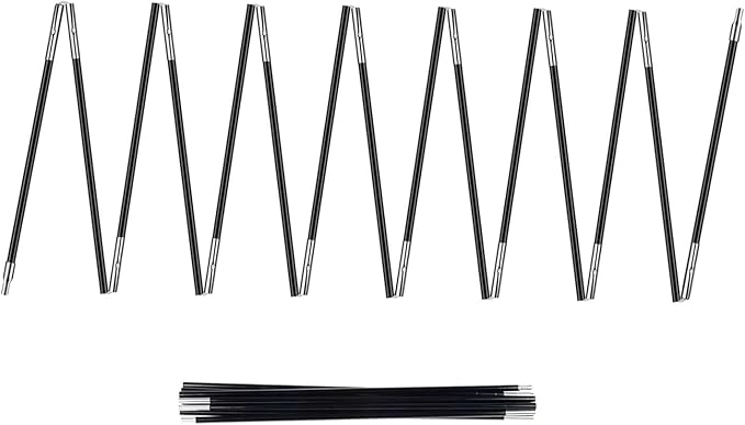 2PCSX 13.1Feet Length Tent Pole Kids Tent Replacement Poles 8mm Hiking and Camping Tarp Suitable for All Kinds of Outdoor Camping Tent 10 Poles Included
