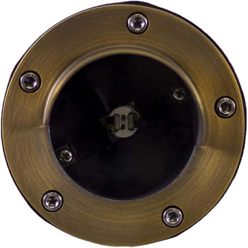 12V Brass In-Ground Well Light (Shielded Top) with 5W 2700K Warm White MR16 LED Bulb for Low Voltage Landscape Lighting of Outdoor Pathway Garden Shrubs Columns or Trees