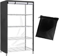 Transparent PVC Mesh Storage Cover for 48x18x72 Inch Racks Water Resistant Shelving Unit Protector with 3-Way Zipper See-Through Design for Outdoor Storage Rack Black