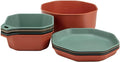 Gerber Gear ComplEAT Tableware Set - Polypropylene Camping Cookware - Portable Outdoor Tableware - 4 Plates 4 Bowls &amp 1 Mixing Bowl