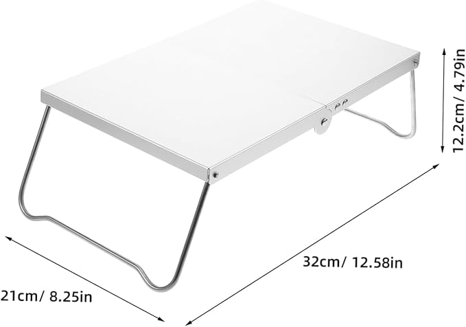 BESPORTBLE Portable Camping Table Grill Table Compact Folding Heat Resistant Aluminum Top