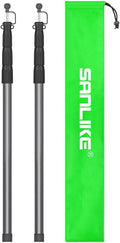 SANLIKE Tent Poles for Tarp 98 in Tarp Poles Set of 2 Tent Poles Replacement Telescoping Pole Canopy Poles Camping Poles for Rooftop Tents Trekking Pole Tent for Rain Fly Camper Awning – Gray