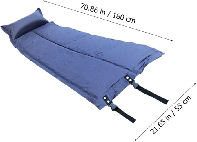 Yardwe Portable Wear Resistant Sleeping Pad with Ergonomic Design for Camping and Outdoor Use Convenient Self Inflating Mat with Pillow Thick Insulated Mat for Comfortable Rest and Cold