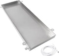 Heavy Duty 304 Stainless Steel Drain Pan with 2m Hose - AC &amp Washing Machine Drip Tray for Leak Prevention Ideal for Flower Pots &amp Garage (70x50cm/28x20in)