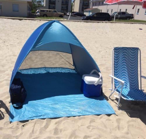 Pop Up Beach Tent UPF 50+ for UV Sun Protection Camping Tent Waterproof Beach Umbrella for Family Portable Sun Shades for Outdoor Patio Fishing PicnicPool Parties (Green)
