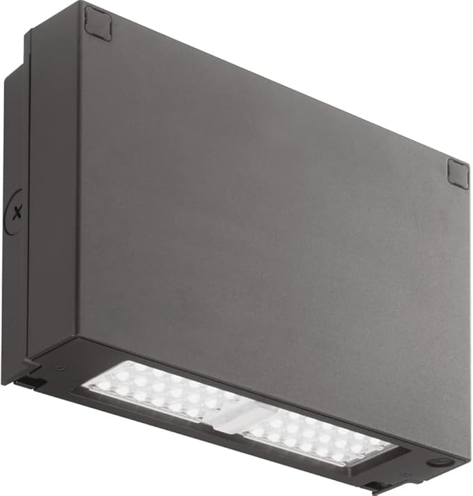 Lithonia Lighting 12.3 LED Wall Pack Outdoor Light Fixture Building Wall Light 5000K Daylight MVOLT 120-277V IP66 Bronze (WPX2 LED 50K MVOLT DDBXD M2)