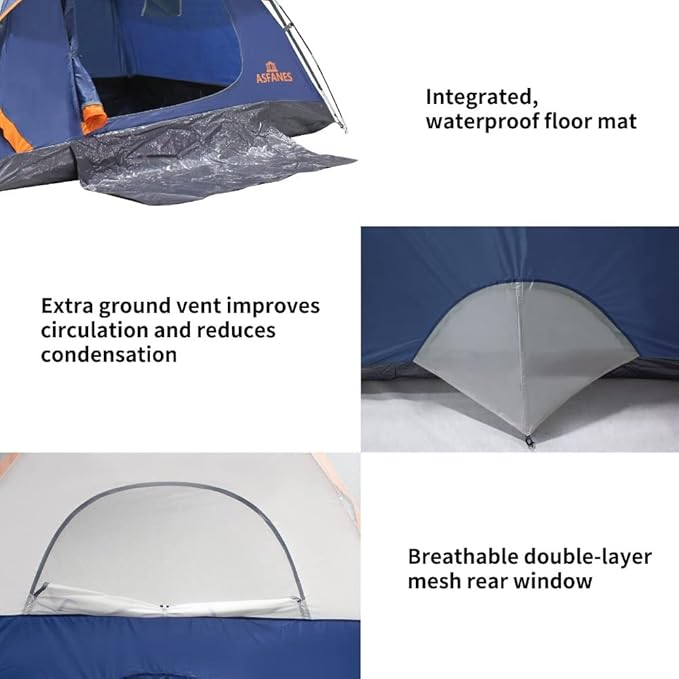 2-12 Person Tents for Camping Waterproof Backpack Double Layer Tents Perfect Picnics Fishing and Backyard Camping