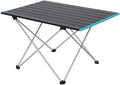 High Strength Aluminum Alloy Portable Light Folding Camping Table Foldable Outdoor Dining Table (D 34.7cm*39.5cm)
