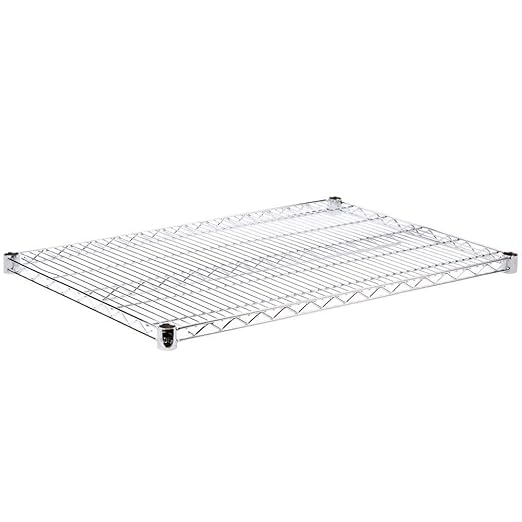 KPS Commercial Chrome Wire Shelf 14 x 48 - NSF 1 Shelf Modern Style Wall Mount Kitchen Storage
