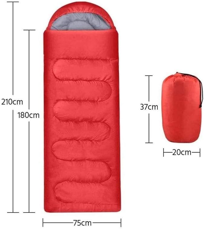 Camping Sleeping Bag Envelope Hooded Sleeping Bag Spring Seasons Bag Sleeping Leisure Outdoor