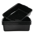 13 L Commercial Bus Tub Box 4 Pack Dishpans for Restaurants Black
