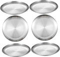 Ciieeo 10-inch Stainless Steel Plates Boys and Girls Toddlers Dinnerware Camping Plates Dishwasher Space-saving
