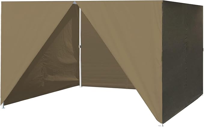 Eurmax USA Full Zippered Walls for 8x8 Easy Pop Up Canopy Tent4 Walls ONLY(Khaki)