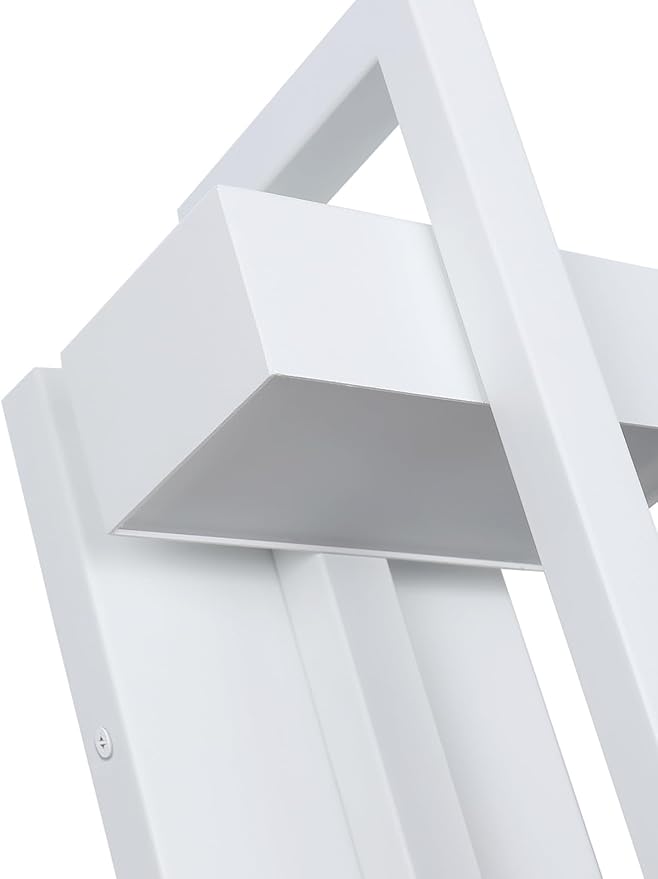 LamQee Outdoor Wall Lights Modern Exterior Lighting Fixtures 3000K Integrated LED Outdoor Wall Sconce Lighting Matte White Outside Wall Mount Lights for House Front Door Porch Garage Patio 1 Pack