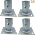 Generic Galvanized Steel Flange for 1-5/8 OD Tubing (4 Pack) (Perfect for Mounting Stainless Worktables Equipment stands and kitchen equipment legs. Gray