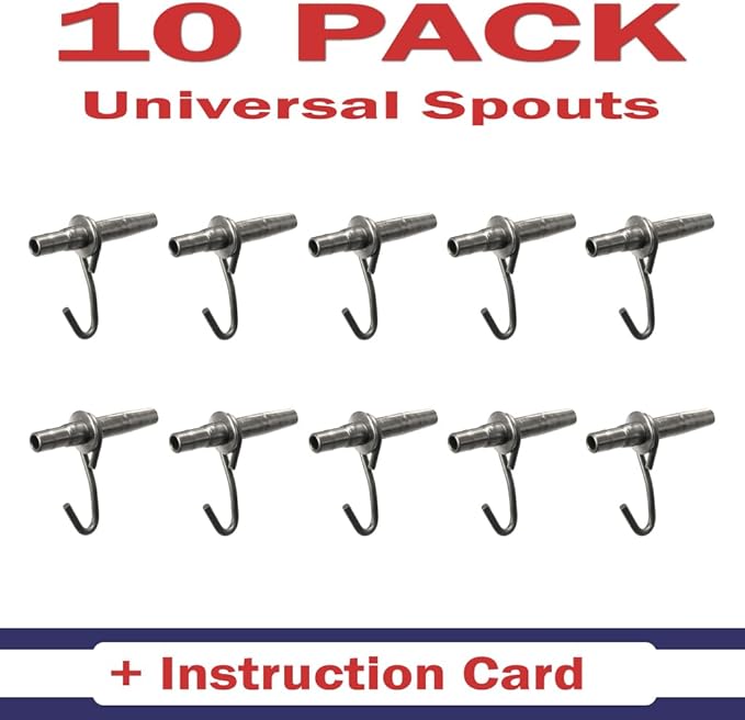 5/16 UNIVERSAL Stainless Steel Maple Spouts with Hooks – Premium Tapping Spiles for Collecting Sap &amp Making Maple Syrup (10)