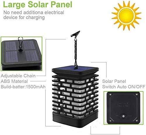 EOYIZW Solar Lanterns 99LEDs Dancing Flickering Flame Lights IP65 Waterproof Purple 3.5 H x 3.5 W x 3.5 D
