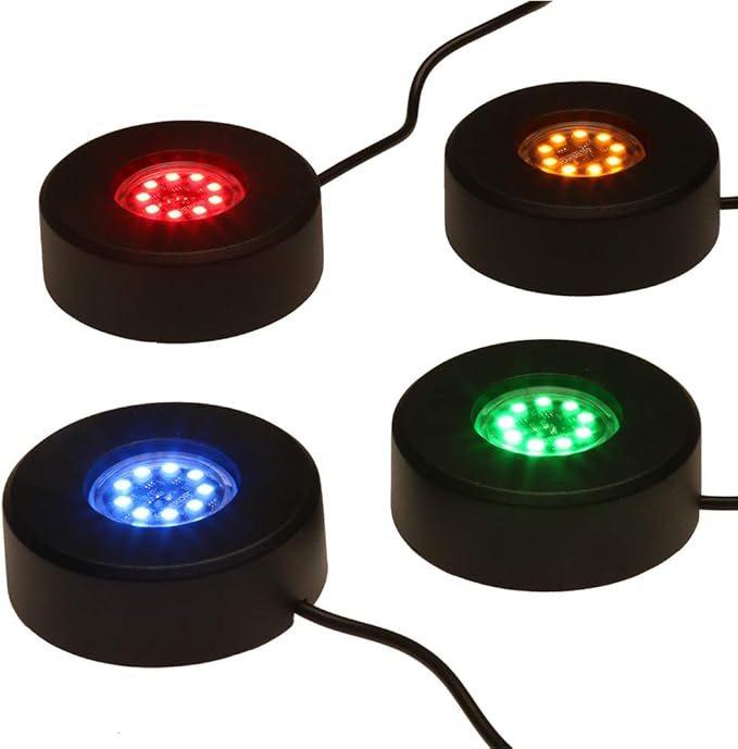 DEKOR Colored LED Puck Lights for Landscaping Uplights Paths Walkways Outdoor Low Voltage Lighting (Green)