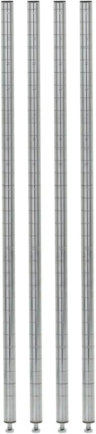 Hudson Exchange 33 Tall (4 Pack) Industrial Wire Shelving Posts Chrome