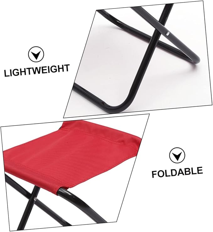 VANZACK 1Pc Lightweight Outdoor Folding Chair Mini Portable Stool for Camping Fishing and Barbecue Foldable Design for Easy Carrying Versatile Outdoor Furniture
