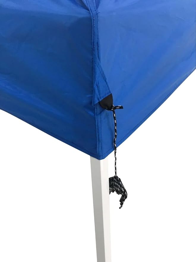 10' x 10' Instant Slant Leg Pop up Canopy Replacement Top Blue Polyester 50+ UV Protection 96 L x 96 W
