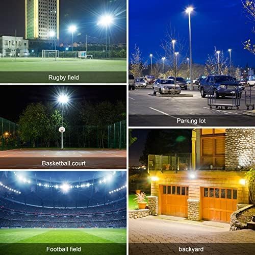 Juyace 240W LED Stadium Lights Outdoor 1500 Watt Equivalent Wider Lighting Angle Led Flood 100-277V 36000LM 5000K Daylight Commercial Arena for Sports Fields and Court (3 Pack)