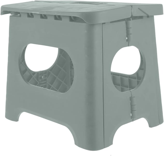 Unomor Folding Step Stool Lightweight Portable Plastic Stool for Adults Boy Girl for Kitchen Bathroom Garden Camping Fishing and More