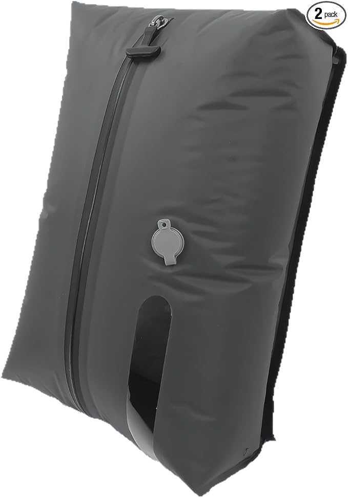 Vacuum compression bag travel storage bag portable clothing compression packaging bag waterproof and moisture-proof luggage organizer bag (Black windowed 17L+air pump+color box)