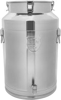 76L Stainless Steel Milk Can Heavy Duty Food Storage &amp Transport Container for Dairy Wine Grains Ideal for Home Farm &amp Commercial Use With a Faucet