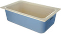 Carlisle FoodService Products Coldmaster Coolcheck Full Size Food Pan Insulated Food Pan with Refrigerant Gel Filling Plastic 15 Quarts White Blue