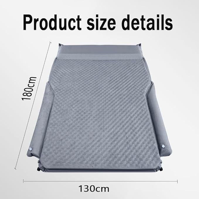 Car Inflatable Mattress for Mercedes Benz GLS/AMG X167 X166 SUV 2015-2025 with Air Pump Self-Driving Camping Travel Thickened Foldable Air MattressBlack-Gray-with Pillow