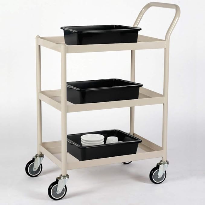 Small 8 L Commercial Tote Box Rectangle Utility Bus Tubs 4-Pack Black