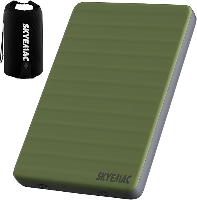 Self-Inflating Memory Foam Sleeping Pad - R-Value 13 Full Size (78L x 55W x 4TH) - Thick Camping Mattress for Couples &amp Family Comfortable &amp Durable Perfect for Camping and Outdoor Adven