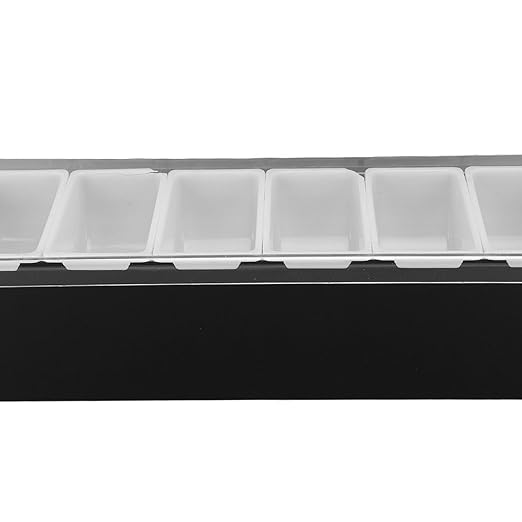6 Compartments Fruit Holder ABS Multifunctional Condiment Caddy with Lid for Kitchen Bar KTV Separated Storage Container for Fruits Snacks