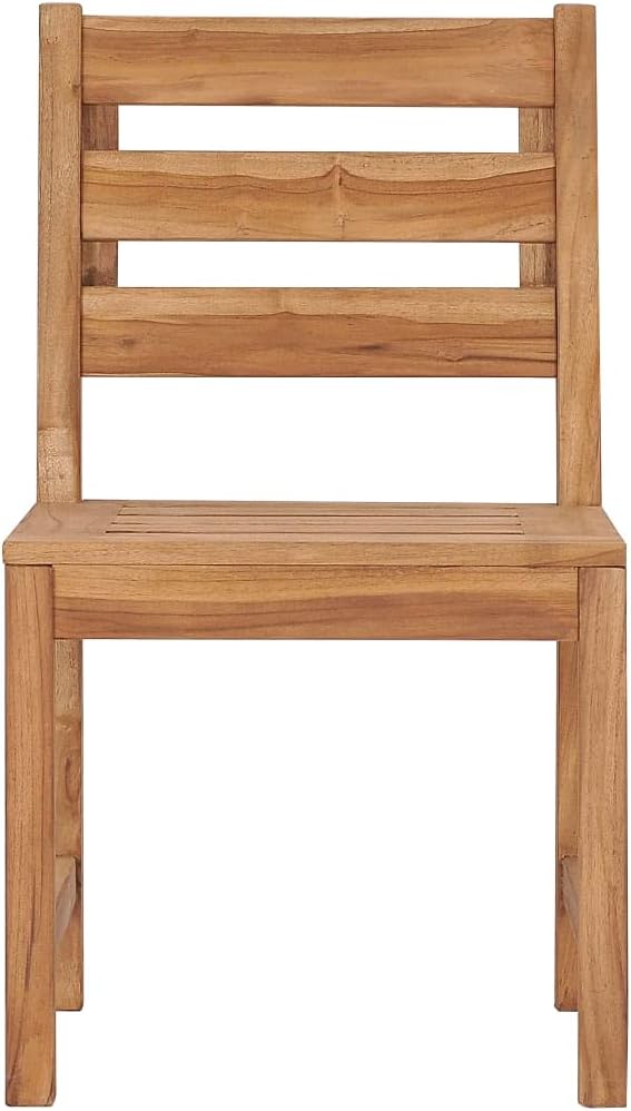 Patio Chairs Set of 2 Outdoor Furniture Teak Wood Lounge Chairs Outdoor Patio Chairs with Backrest Dining Chairs for Garden Patio Lawn Deck and Porch