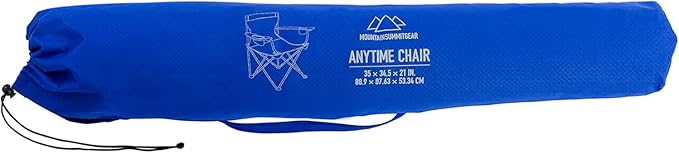 Anytime Chair for Camping Sports and The Outdoors w/Carry Bag Camping Chairs for Adults Folding Chair for Outside (by Caddis Sports) (2 Blue)