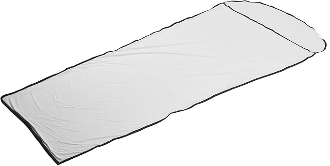 Ultralight Multifunctional Sleeping Bag Liner Elastic and Breathable for Camping Hiking Backpacking with Storage Bag Skin Friendly Polyester Fabric Unfolded Size 78.7x31.5in (White)