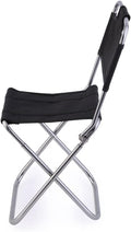 STOBAZA 100kg Portable Aluminum Alloy Folding Chair Backrest Outdoor Beach Camping Chair Lightweight Stool for Home Travel Fishing Black